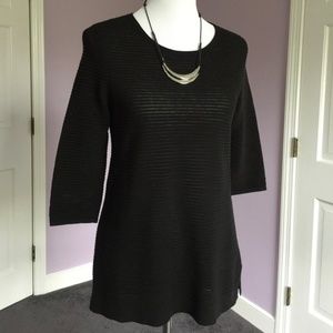 EUC J.Jill Sweater, Ottoman Knit, Black, XS